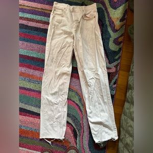 Wide leg light pink jeans from Zara!